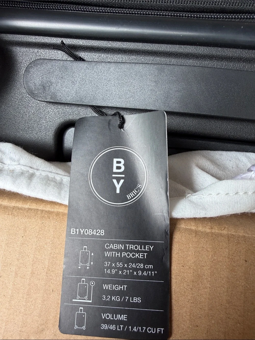 New by brics Travel Black Carry-On Spinner Suitcase - Ulisse 37